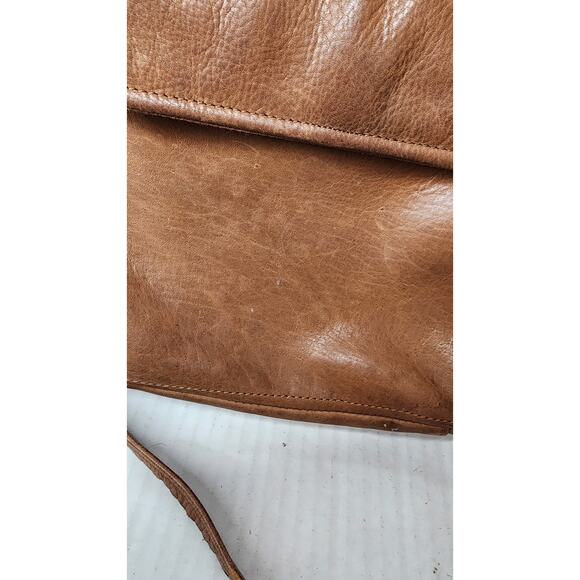 Vintage Y2K Wilson's Leather Cross Body Messenger Bag Brown Satchel Purse - Picture 11 of 15